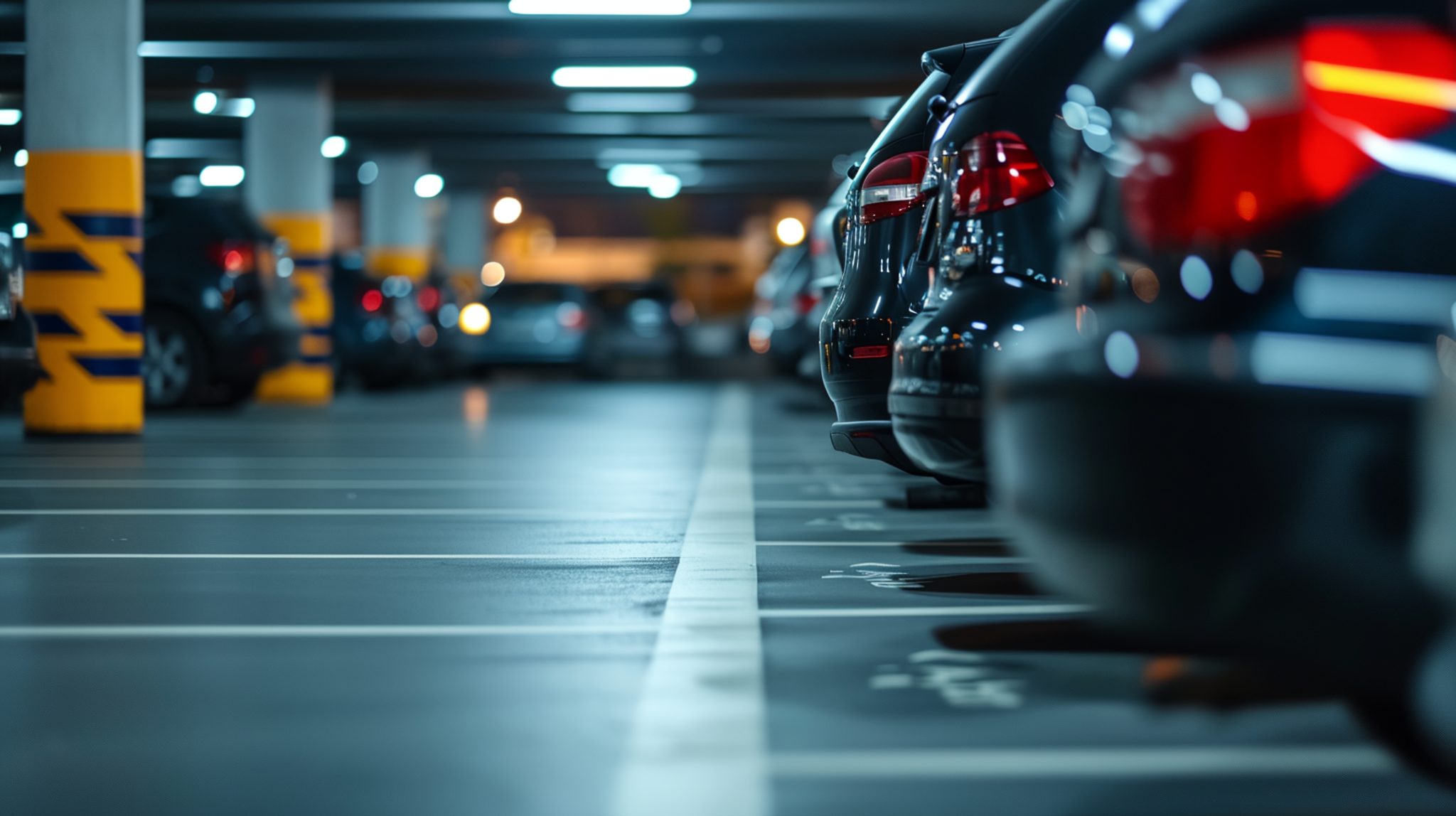 a row of parked cars